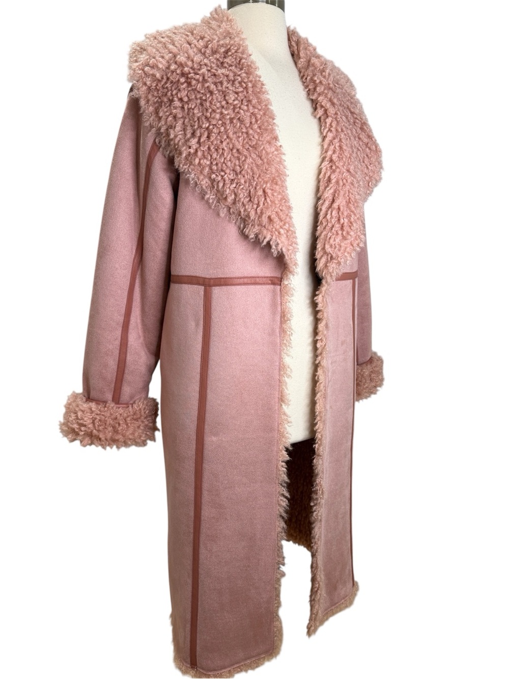 Maisey faux suede jacket in rose